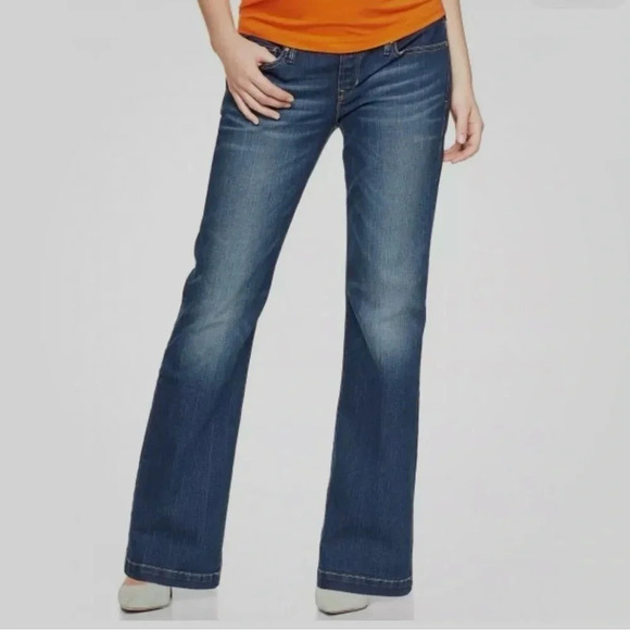 Gap 1969 demi panel sexy boot jeans Maternity size 6R Stretch Maternity - Picture 1 of 14